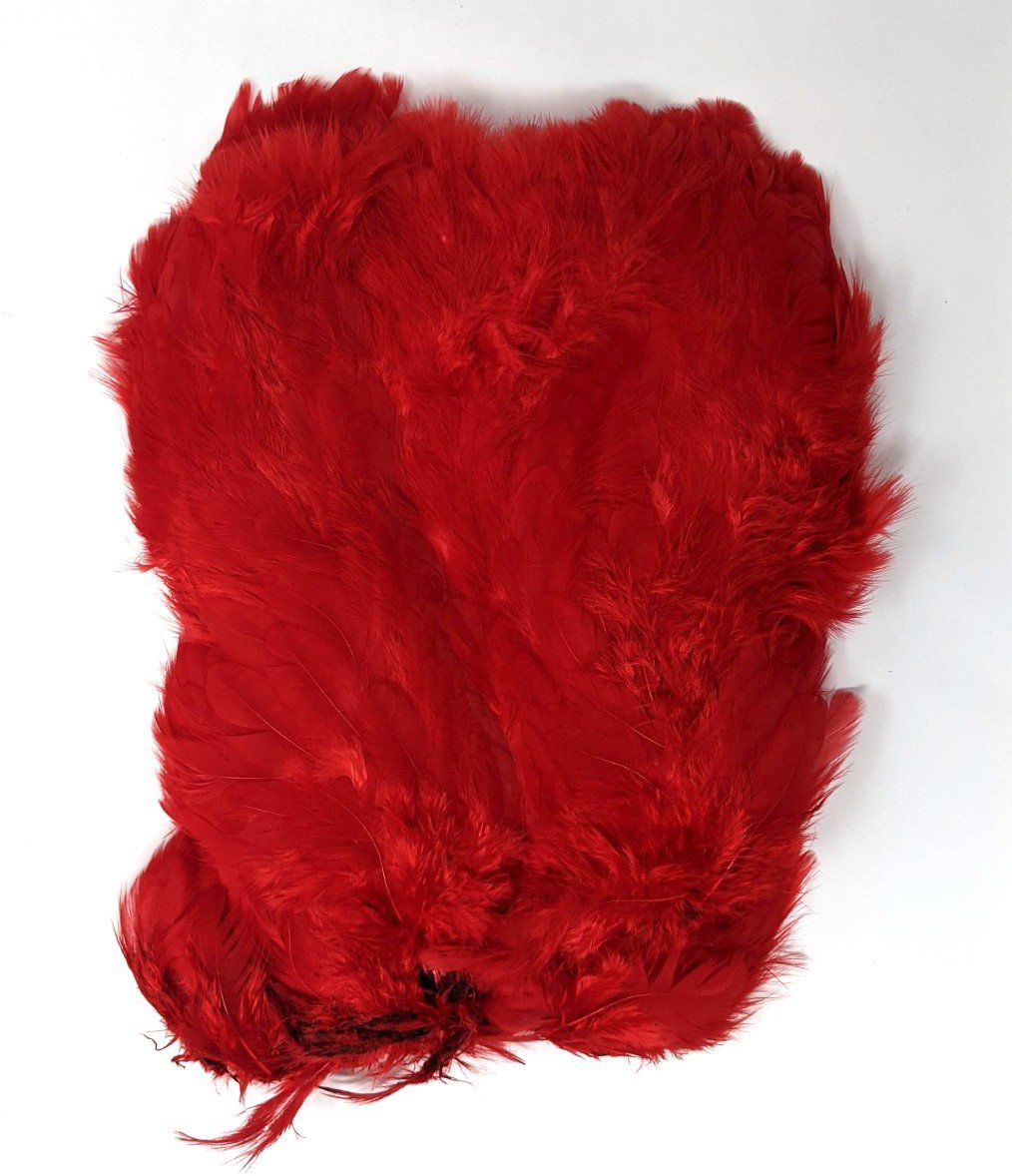 Hareline Soft Hackle Marabou Patch Red Saddle Hackle, Hen Hackle, Asst. Feathers