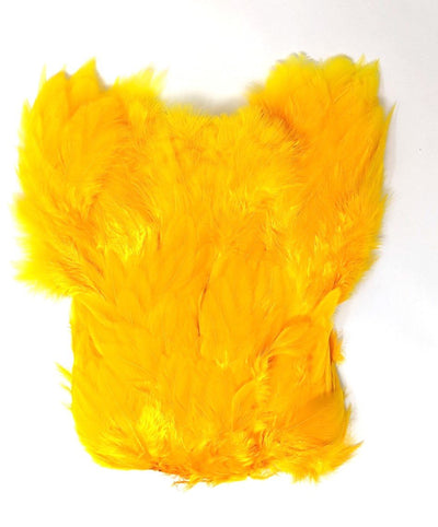 Hareline Soft Hackle Marabou Patch Sunburst Yellow Saddle Hackle, Hen Hackle, Asst. Feathers