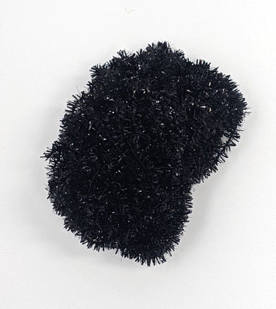 Hareline Solid & Krystal Tinsel Chenille Black Chenilles, Body Materials