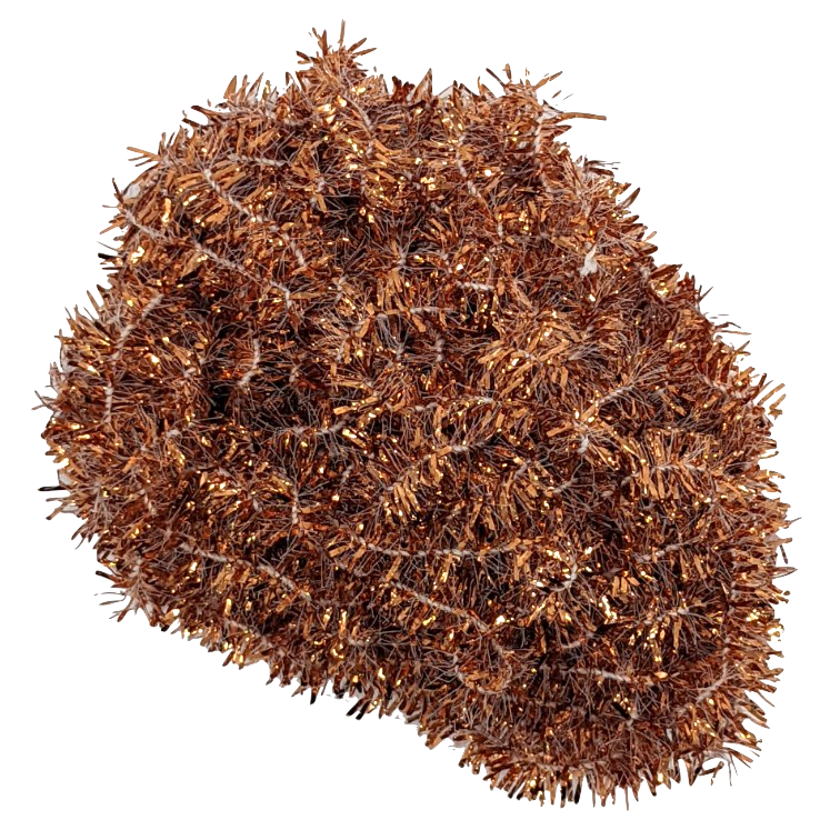 Hareline Solid & Krystal Tinsel Chenille Copper Chenilles, Body Materials