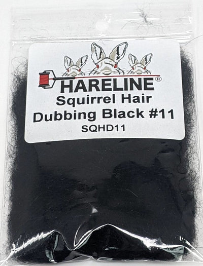 Hareline Squirrel Hair Dubbing Black #11 Dubbing