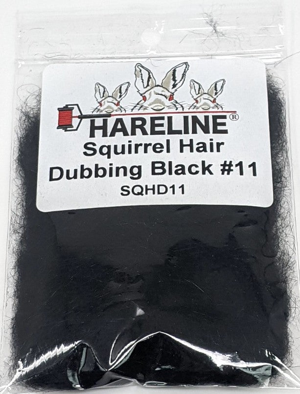 Hareline Squirrel Hair Dubbing Black 