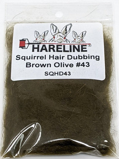 Hareline Squirrel Hair Dubbing Brown Olive #43 Dubbing