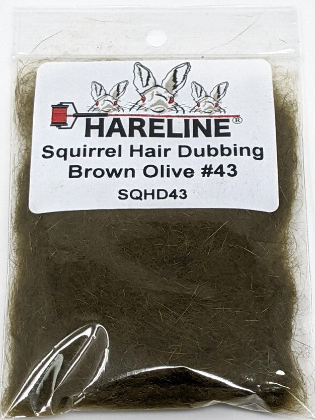 Hareline Squirrel Hair Dubbing Brown Olive 