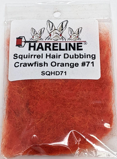 Hareline Squirrel Hair Dubbing Crawfish Orange #71 Dubbing