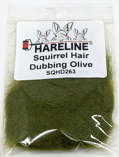 Hareline Squirrel Hair Dubbing Olive #263 Dubbing