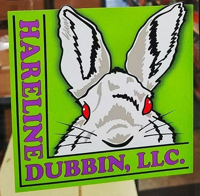 Hareline Dubbin Sticker 2 Pack - Chartreuse