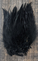 Hareline Strung Chinese Saddle Hackle Black #11 Saddle Hackle, Hen Hackle, Asst. Feathers