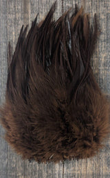 Hareline Strung Chinese Saddle Hackle Brown Saddle Hackle, Hen Hackle, Asst. Feathers