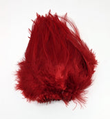 Hareline Strung Chinese Saddle Hackle Crimson Saddle Hackle, Hen Hackle, Asst. Feathers