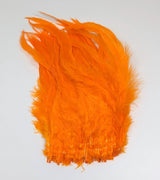 Hareline Strung Chinese Saddle Hackle Fire Orange Saddle Hackle, Hen Hackle, Asst. Feathers