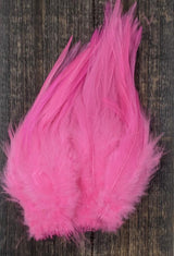 Hareline Strung Chinese Saddle Hackle Hot Pink Saddle Hackle, Hen Hackle, Asst. Feathers