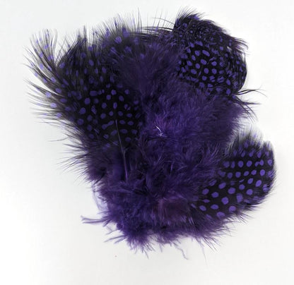 Hareline Strung Guinea Feathers Purple #298 Saddle Hackle, Hen Hackle, Asst. Feathers