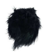 Hareline Strung Ringneck Rump Feathers Black #11 Saddle Hackle, Hen Hackle, Asst. Feathers