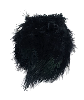 Hareline Strung Ringneck Rump Feathers Black #11 Saddle Hackle, Hen Hackle, Asst. Feathers