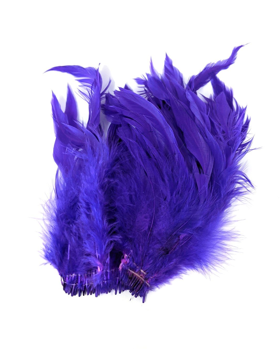 Hareline Strung Schlappen 5-7" Hot Purple #190 Saddle Hackle, Hen Hackle, Asst. Feathers