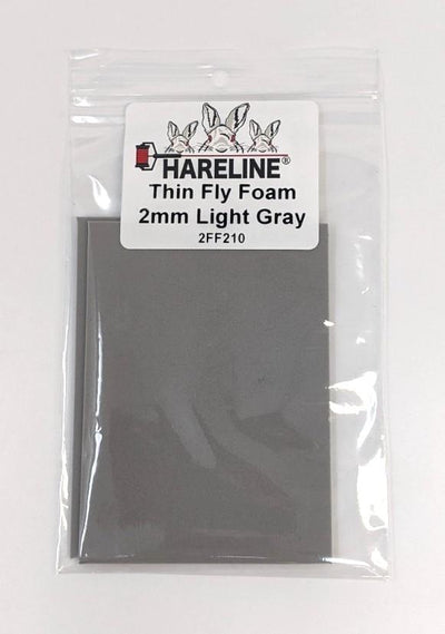 Hareline Thin Fly Foam 2mm Light Gray Chenilles, Body Materials