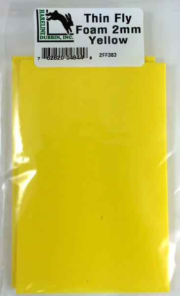 Hareline 2mm Foam Yellow