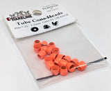 Hareline Tube Fly Cone Heads 137 Fl Orange / Medium 7/32 Beads, Eyes, Coneheads