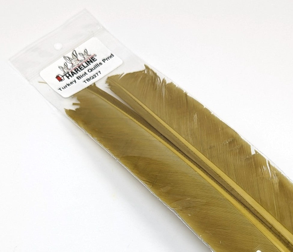 Hareline Turkey Biot Quills PMD Saddle Hackle, Hen Hackle, Asst. Feathers