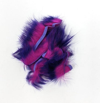 Hareline Two Toned 1/8" Crosscut Rabbit Strips #1 Purple / Fl. Fuchsia Hair, Fur