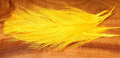 Hareline UV2 Raptor Hackle - Short Rhea Quills #367 FL Sunburst Yellow Saddle Hackle, Hen Hackle, Asst. Feathers