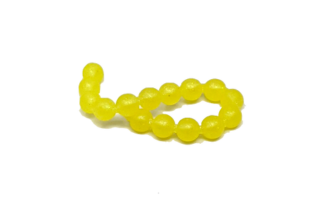 Hareline Zap Roe and Go #54 Pearly Glitter Chartreuse / 6mm Chenilles, Body Materials