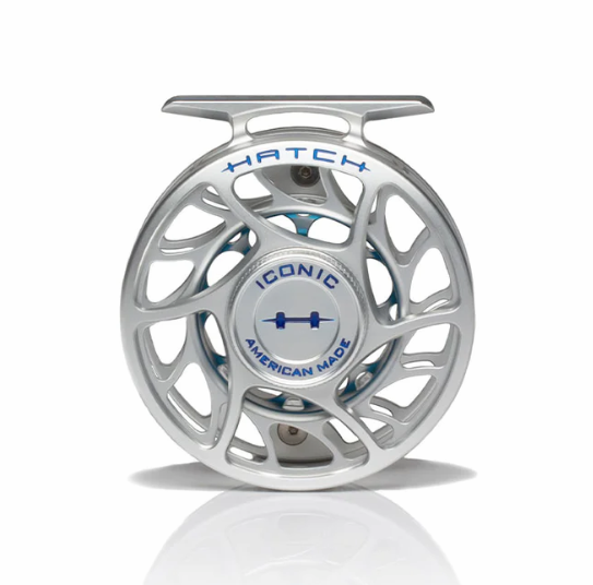 Hatch Iconic 3 Plus Reel Clear Blue / Large Arbor Fly Reel
