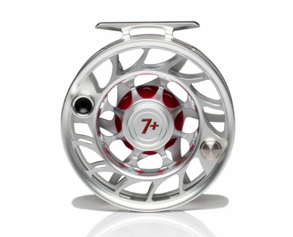 Hatch Iconic 7 Plus Reel Clear Red / Large Arbor Fly Reel