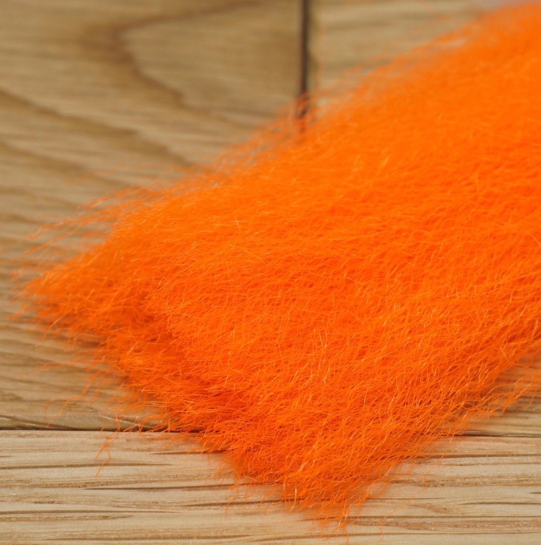 Hedron Fuzzy Fiber Fl Orange Chenilles, Body Materials