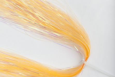 Hedron Magnum Pearl a Glow Flashabou orange fly tying