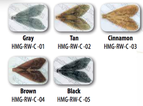 Hemingway Realistic Caddis Wing Assortment Colors