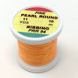 Hends Pearl Round Ribbing Tinsel- 11 Yard Spool Fluorescent Orange Pearl Wires, Tinsels