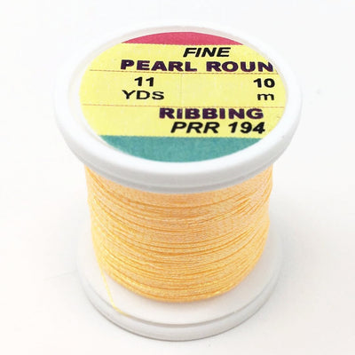 Hends Pearl Round Ribbing Tinsel- 11 Yard Spool Light Orange Pearl Wires, Tinsels