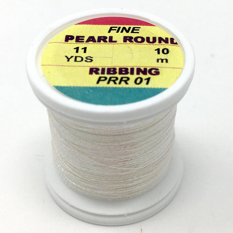 Hends Pearl Round Ribbing Tinsel- 11 Yard Spool White Pearl Wires, Tinsels