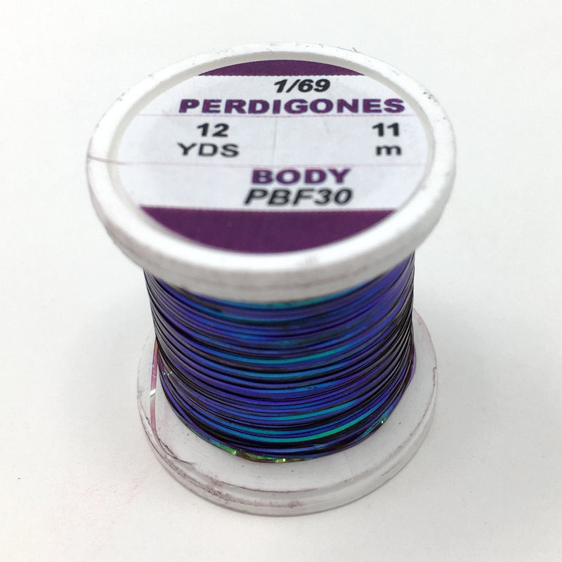 Hends Perdigones Pearl Body - Fine  1/69 Black Wires, Tinsels