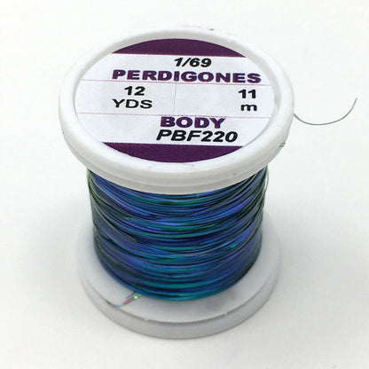 Hends Perdigones Pearl Body - Fine  1/69 Deep Green Wires, Tinsels