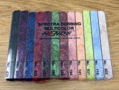 Hends Spectra Dubbing 12 Color Dispenser Rainbow Dubbing