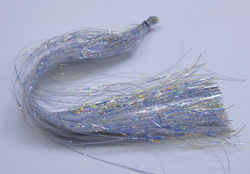Holographic Flashabou Silver Ice Blue Fly Tying Flash