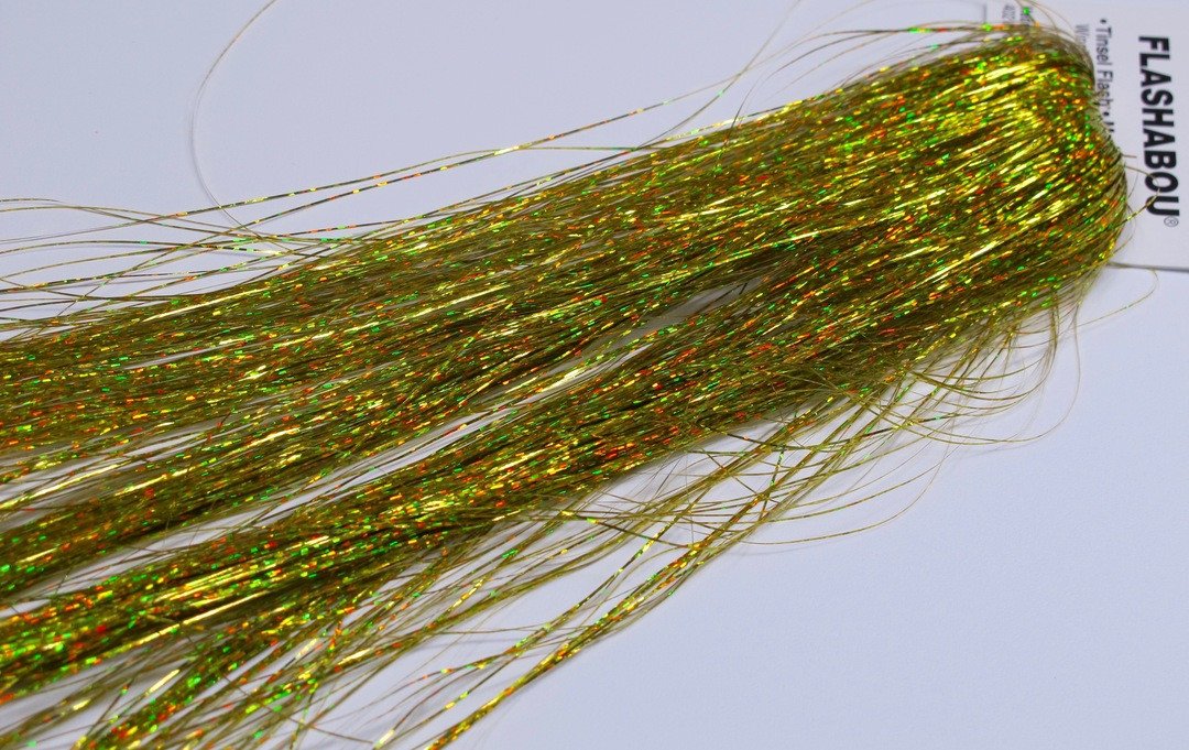 Holographic Flashabou Yellow Fly Tying Flash