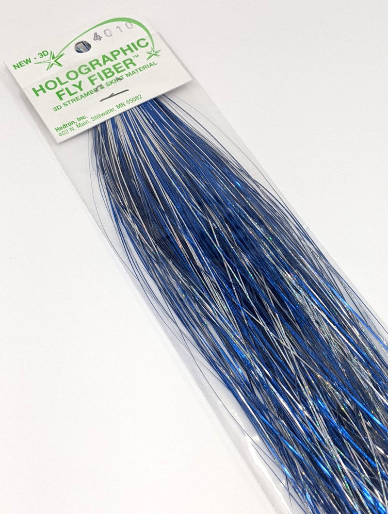 Holographic Fly Fiber Silver Blue 