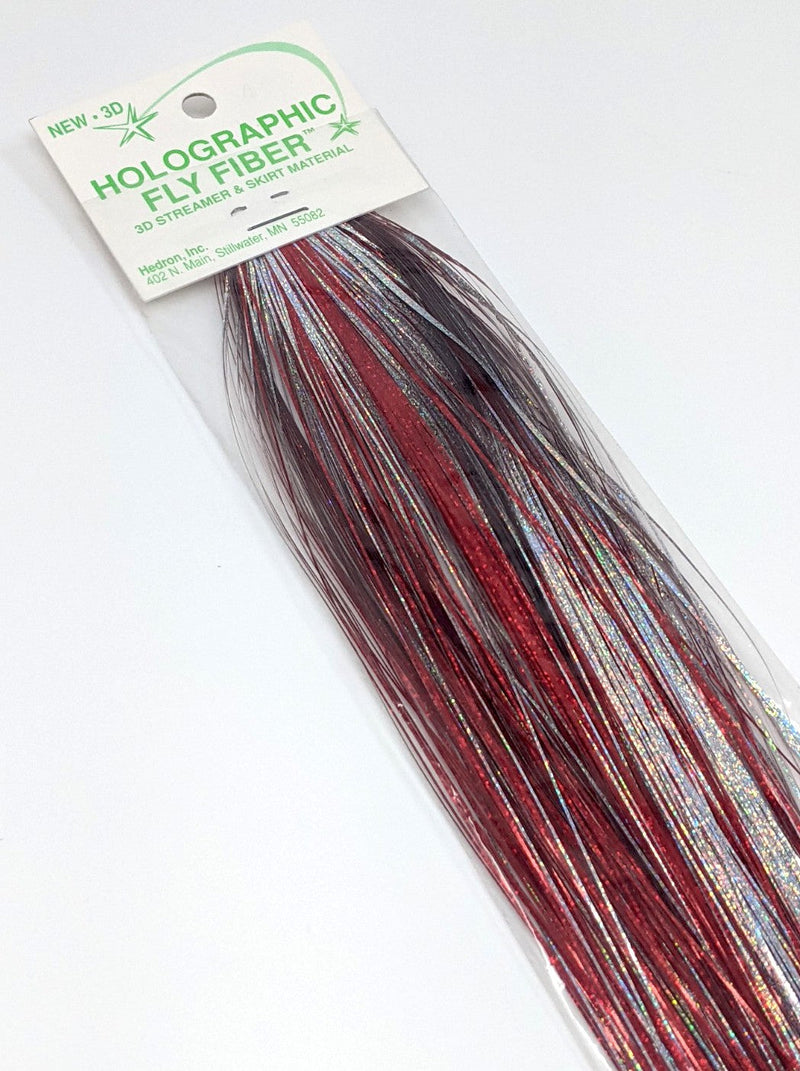 Holographic Fly Fiber Silver Red 