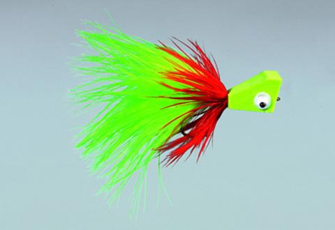 Holschlag's Blockhead Popper Chartreuse / 2 Flies