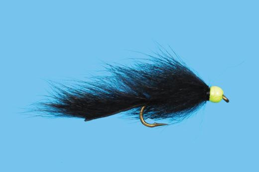 Hot Head Pine Squirrel Leech Black / 10 Trout Flies