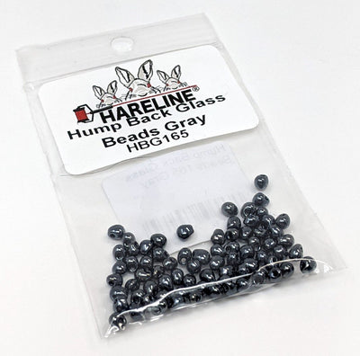 Hump Back Glass Beads 165 Gray Beads, Eyes, Coneheads