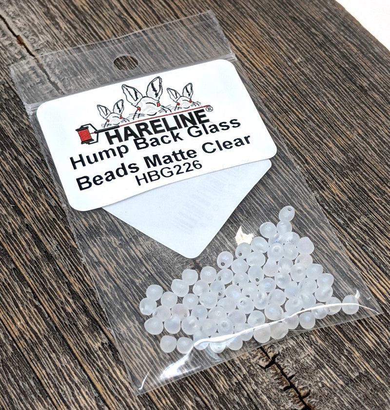 Hump Back Glass Beads 226 Matte Clear Beads, Eyes, Coneheads