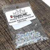 Hump Back Glass Beads 306 Rainbow Clear Beads, Eyes, Coneheads