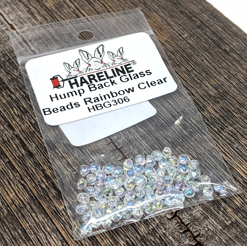 Hump Back Glass Beads 306 Rainbow Clear Beads, Eyes, Coneheads