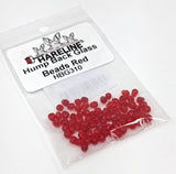 Hump Back Glass Beads 310 Red Beads, Eyes, Coneheads