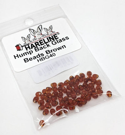 Hump Back Glass Beads 40 Brown Beads, Eyes, Coneheads